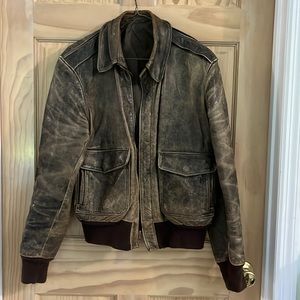 Leather Bomber Jacket